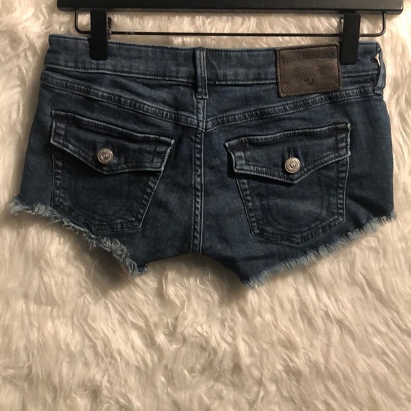 True Religion Joey Cutoff Jean Shorts Size 24 - Picture 4 of 5